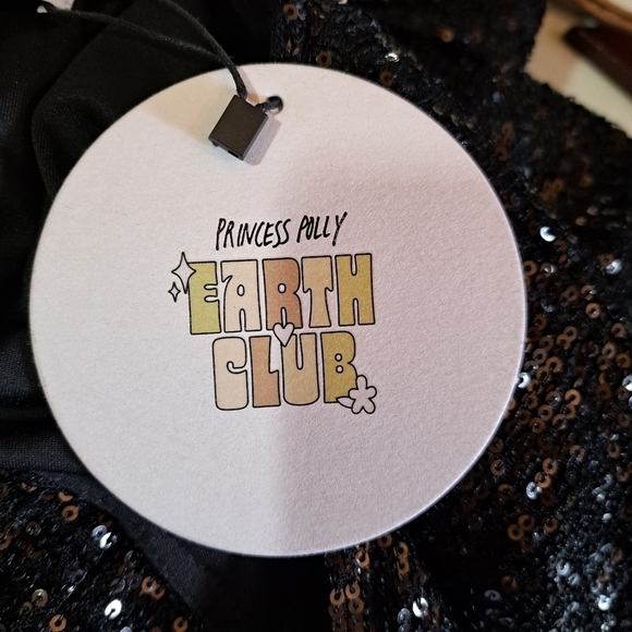 Princess Polly Black All Over Sequin Dancing Queen Mini Dress Size 4 - Picture 8 of 13